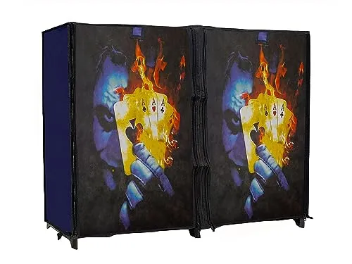 Urban Choice Metal 10 Layers Premium Multi-Purpose Cartoon Prints Shoe Rack Organizer for Heels Boots Slippers Metal Shoe Rack DIY(Do-It-Yourself) Dark Blue