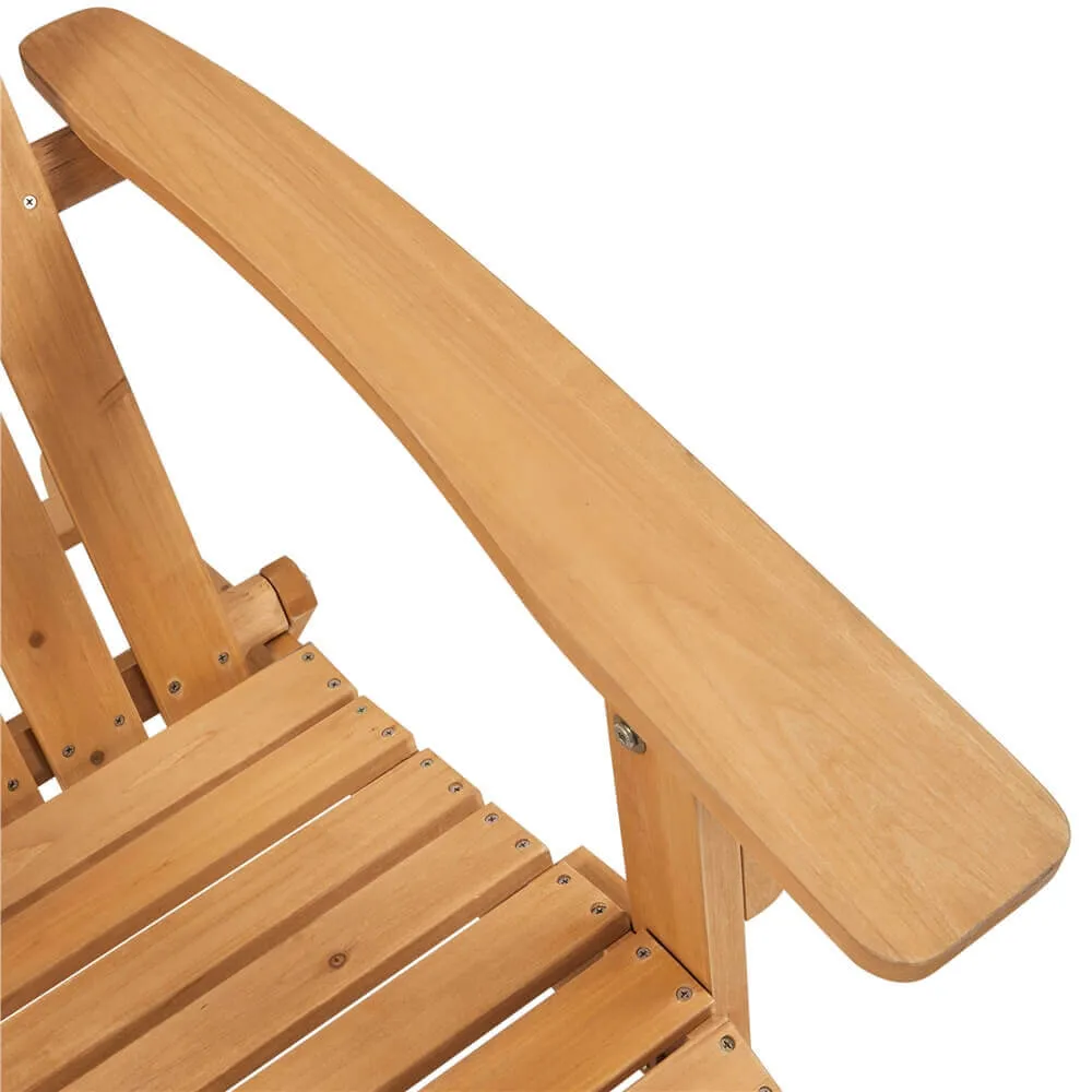 Yaheetech Folding Wooden Lounge Chair