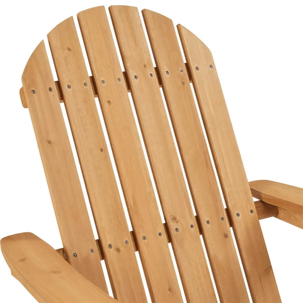 Yaheetech Folding Wooden Lounge Chair